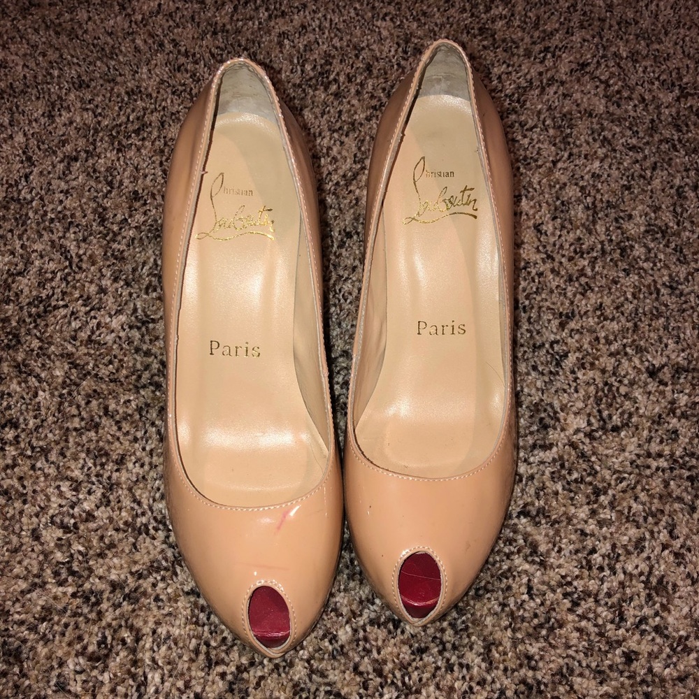 Christian Louboutin Platform Peep Toe Pumps
